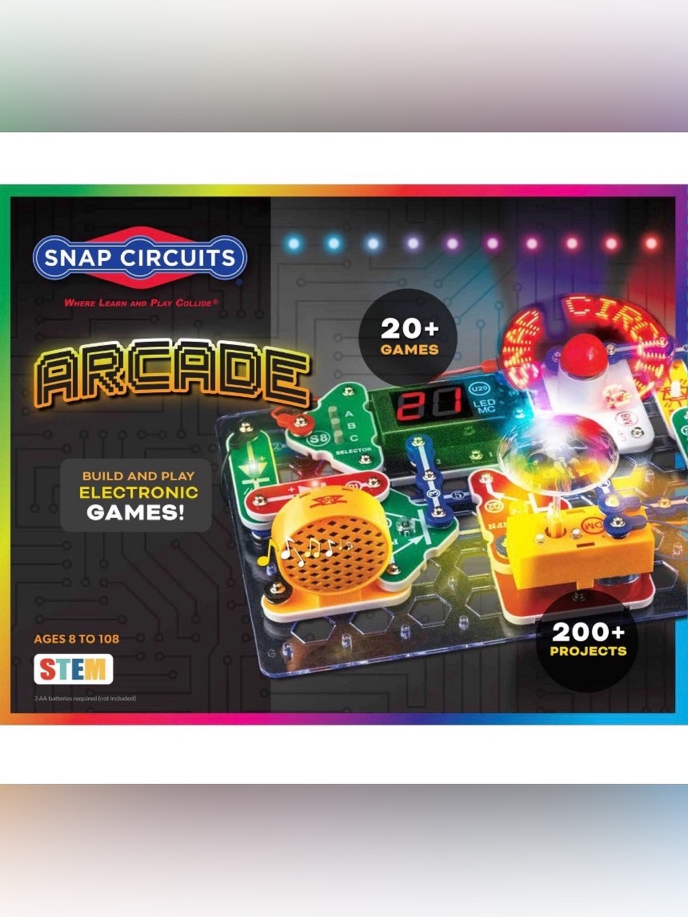 Snap Circuits Arcade Electronic Kit STEm science toy set complete EUC